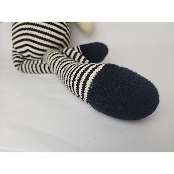 Vintage sock zebra doll 22" Black Cream knitted - Picture 13 of 16